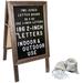 August Grove® Free Standing Changeable Letter Board Wood in Black/Brown | 4.5 H x 20 W x 36 D in | Wayfair 62488731264B483580E8940FBD04C2B5