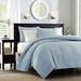 Lark Manor™ Lissette Reversible Quilt Set Microfiber/Cotton in Blue | Full/Queen Coverlet + 2 Standard Shams | Wayfair