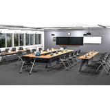 Inbox Zero Benhamin 18 Person Training Meeting Seminar Tables w/ Modesty Panels, 18 Chairs Complete 28 pc Set Wood/Steel in Black/Brown/Gray | Wayfair