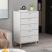 Everly Quinn Cedra 5 Drawer 27.4" W Chest Wood in White | 45 H x 27.4 W x 15.7 D in | Wayfair 2D9BE3AF0B554BD18901CD28A86D7460