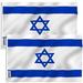 ANLEY Israel 2-Sided Polyester 3 x 5 ft. House Flag in Blue/Gray | 36 H x 60 W in | Wayfair A.Flag.Israel.2PC