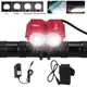 SolarStorm-Lampe de poche pour vélo 2 LED 5000lm 3 modes torche lampe de vélo batterie