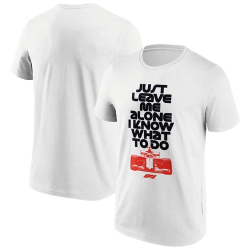 T-shirt graphique Just Leave Me Alone de Formule 1 - Blanc - Homme Taille: L
