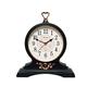 Beesealy Mantel clock, 12-inch mantel clock, silent retro table clock, antique mantel clock (black) for living room/kitchen decoration