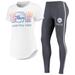 Women's Concepts Sport White/Charcoal Philadelphia 76ers Sonata T-Shirt & Leggings Set