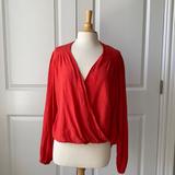 Free People Tops | Free People Surplice Top, Red, Size Medium | Color: Red | Size: M
