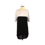Zara Casual Dress - Shift: Black Color Block Dresses - Women's Size Small