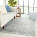 Blue 96 x 30 x 0.29 in Area Rug - Nikki Chu Issa Machine Washable Performance Light Gray/Teal Rug Polyester | 96 H x 30 W x 0.29 D in | Wayfair
