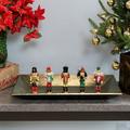 The Holiday Aisle® 5 Piece Nutcracker Christmas Hanging Figurine Ornament Set Wood in Red/Green | 5.25 H x 1.25 W x 1.25 D in | Wayfair