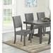 Red Barrel Studio® Fabric Side Chairs Dining Room Saw Tooth Engraving Wood/Upholstered in Gray | 40 H x 19 W x 24 D in | Wayfair