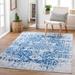 Baliton 3' x 5' Traditional Updated Traditional Farmhouse Arctic Stone/Muted Blue/Thatch Blue/Slate/Gray/Light Silver/Blue Gray/Azure/Ivory/Metallic Silver/Light Purple/Slate Blue/Blue/Off White Washable Area Rug - Hauteloom