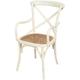 Vintage-Thonet-Stuhl aus Holz und Rattan, 89x50x43 cm, rustikaler Sessel mit Armlehnen,