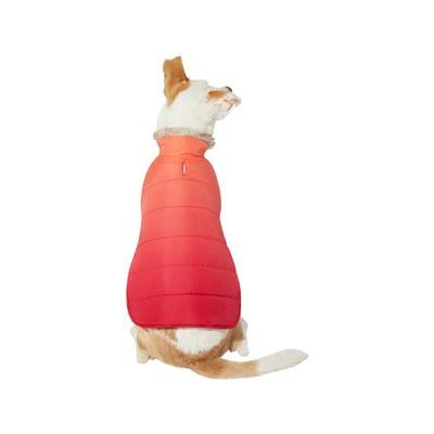 Frisco Ombre Dog & Cat Puffer Coat, Sunset Orange, X-Small