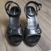 Nine West Shoes | 9 West Oceanside Black Strappy Heels Sz 7 | Color: Black | Size: 7