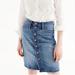 J. Crew Skirts | J Crew Button Front Denim Skirt | Color: Blue | Size: 4