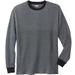 Men's Big & Tall Waffle-knit thermal crewneck tee by KingSize in Black Marl (Size 2XL) Long Underwear Top
