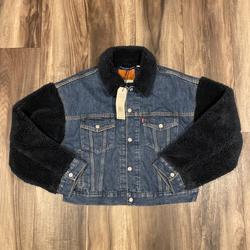 Levi's Jackets & Coats | Levi’s Faux Fur Sleeve Lining Vintage Denim Jacket | Color: Black | Size: Various