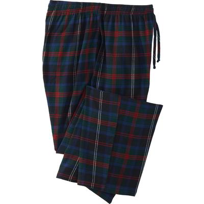 Men's Big & Tall Flannel Plaid Pajama Pants by KingSize in Multi Plaid (Size 4XL) Pajama Bottoms