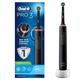 Oral-B Pro 3 Electric Toothbrushes For Adults, Gifts For Women / Men, 1 Cross Action Toothbrush Head, 3 Modes with Teeth Whitening, 2 Pin UK Plug, 3000, Black