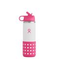 HYDRO FLASK - Kids Water Bottle 591 ml (20 oz) - Vacuum Insulated Stainless Steel Toddler Water Bottle - Silicone Flex Boot, Easy Sip Straw Lid - BPA-Free - Wide Mouth - Punch