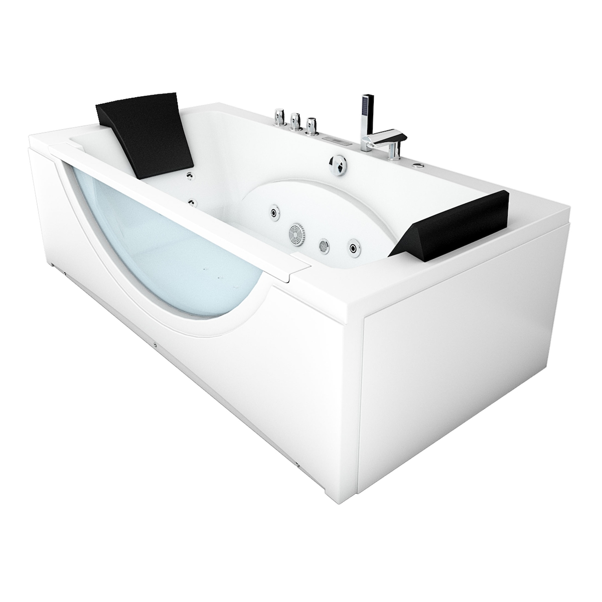 AcquaVapore Whirlpool Pool Badewanne Eckwanne Wanne W81-A 90x180cm mit Farblichtherapie Image