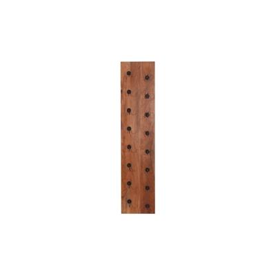 SIT Möbel Wand-Weinregal | für 8 Flaschen | Mangoholz natur | Altmetall antikschwarz | B 33 x T 4 x H 148 cm | 09256-01 