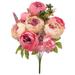 Artificial Mixed Peony Hydrangea Flower Stem Bush Bouquet 19in