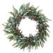 The Holiday Aisle® Leaf 23.6" Lighted Rattan Wreath Wood/Twig in Brown/Green | 5.1 H x 23.6 W x 23.6 D in | Wayfair