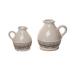 Bungalow Rose 2 Piece Sazya White Indoor/Outdoor Ceramic Jar Set Ceramic in Blue/White | 8.27 H x 6.7 W x 7.87 D in | Wayfair
