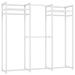 17 Stories Elizabe 70.08" Free Standing Closet Organizer w/ Hanging Rods Metal in White | 70.86 H x 70.08 W x 15.75 D in | Wayfair