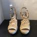 Coach Shoes | Coach Zany Woven Platform Sandal Shoes | Color: Tan | Size: 7.5