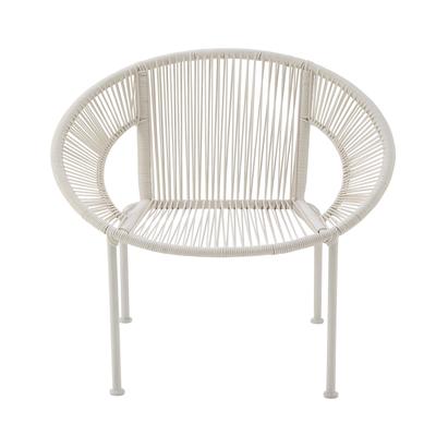 White Metal Contemporary Outdoor Chair by Quinn Living in White