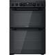 60cm Double Oven Electric Cooker - Black