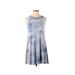 Old Navy Casual Dress - A-Line High Neck Sleeveless: Blue Print Dresses - Women's Size X-Small