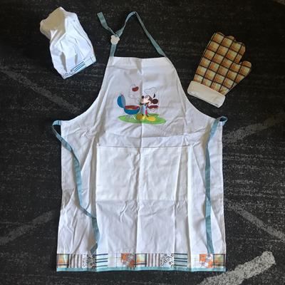 Disney Kitchen | Disney Mickey Chef Apron Set | Color: Silver/White | Size: Os