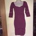 Free People Dresses | Free People Lace 3/4 Body Con Stretch Dress/Nwt | Color: Purple | Size: M