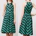 Anthropologie Dresses | Anthro Girls From Savoy Emerald Ripple Dress Sz 2 | Color: Silver | Size: 2