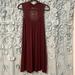 American Eagle Outfitters Dresses | American Eagle High Neck Lace Detail Dress Xs | Color: Brown/Black | Size: Xs