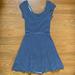 American Eagle Outfitters Dresses | American Eagle Open Back Skater Dress | Color: Blue/Purple | Size: M