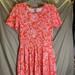 Lularoe Dresses | Lularoe Amelia Dress | Color: Red | Size: L