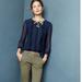 J. Crew Tops | J.Crew Swiss Dot Blouse Navy | Color: Black | Size: 2