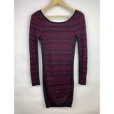 Free People Dresses | Free People Sweater Dress Size S Burgundy Print | Color: Purple/Black | Size: S