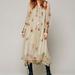 Free People Dresses | Iso Free People Brume Dress Sz M Or L | Color: Cream/Tan | Size: L