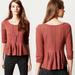 Anthropologie Tops | Anthropologie Saturday Sunday Pleated Peplum Top | Color: Silver | Size: S