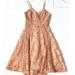 Anthropologie Dresses | Brand New With Tags Anthropologie Floral Dress | Color: Tan | Size: 2