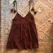 Free People Dresses | Free People: Ribbed Mini Dress | Color: Brown/Black | Size: S