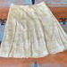 J. Crew Skirts | J Crew Silk Paisley Print Box Pleat Skirt | Size 4 | Color: Cream/Tan | Size: 4