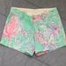 Lilly Pulitzer Shorts | Lilly Sale! Lilly Pulitzer Callahan Shorts Size 0 | Color: Green/White | Size: 0
