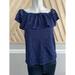 Lilly Pulitzer Tops | Lilly Pulitzer Navy Off The Shoulder Lace Eyelet Top Size Xs | Color: Purple/Black | Size: Xs