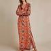 Anthropologie Dresses | Anthropologie Farm Rio Clarabella Maxi Dress | Color: Red/Brown | Size: Xs